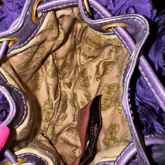 JUICY COUTURE Pouchette Purple Chiffon Bag - Picture 3 of 10